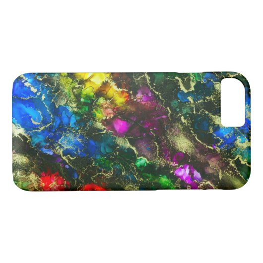 Psychedelic Abstract Alcohol Ink Case-Mate iPhone Case (Achterkant (Horizontaal))