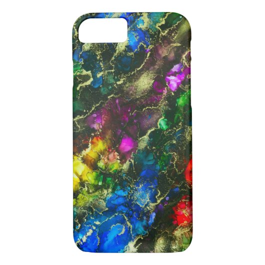 Psychedelic Abstract Alcohol Ink Case-Mate iPhone Case (Achterkant)