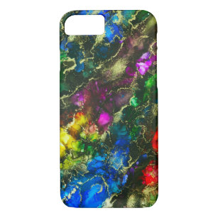 Psychedelic Abstract Alcohol Ink iPhone 8/7 Hoesje