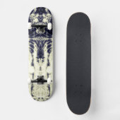 psychedelic abstract art black and white persoonlijk skateboard (Voorkant)