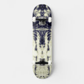 psychedelic abstract art black and white persoonlijk skateboard (Voorkant)