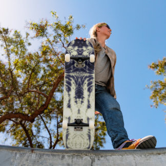 psychedelic abstract art black and white persoonlijk skateboard