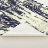 psychedelic abstract art black and white sherpa deken (3/4)