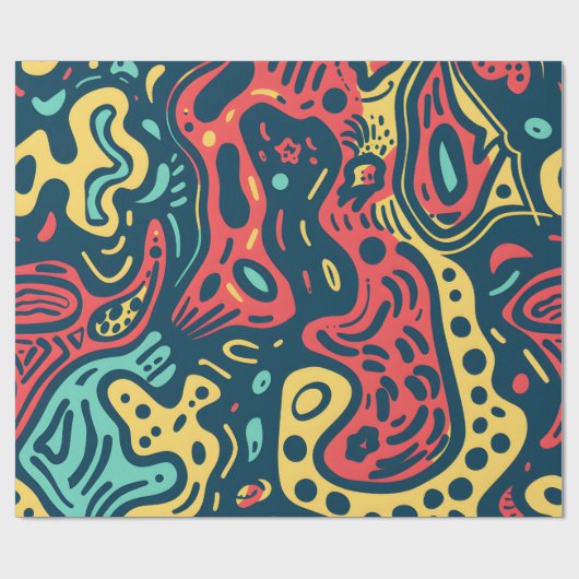 Psychedelic Abstract Cadeaupapier (Vlak)