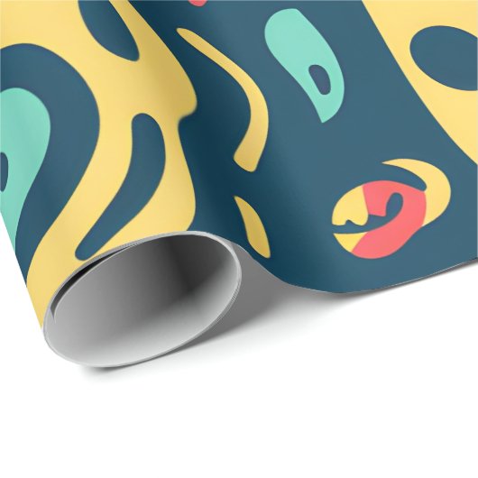 Psychedelic Abstract Cadeaupapier (Rol Hoek)