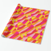 Psychedelic Abstract Cadeaupapier (Uitgerold)