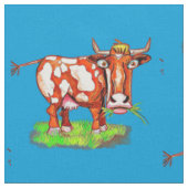 Psychedelic Abstract Cartoon Colorful Funny Cow Stof (Close Up)