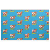 Psychedelic Abstract Cartoon Colorful Funny Cow Stof (Fat Quarter)