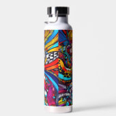 Psychedelic Abstract Design Waterfles (Rechts)