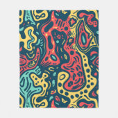 Psychedelic Abstract Fleece Deken (Voorkant)
