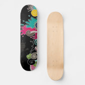 Psychedelic Abstract gekleurd skateboard (Voorkant)