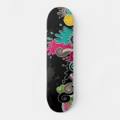 Psychedelic Abstract gekleurd skateboard (Voorkant)