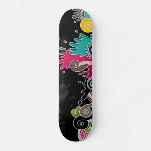 Psychedelic Abstract gekleurd skateboard (Voorkant)