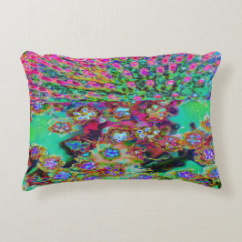 Psychedelic Abstract Groovy Paars Sedum Accent Kussen