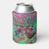 Psychedelic Abstract Groovy Paars Sedum Blikjeskoeler (Blikje Achterkant)