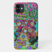 Psychedelic Abstract Groovy Paars Sedum Case-Mate iPhone Case (Achterkant)