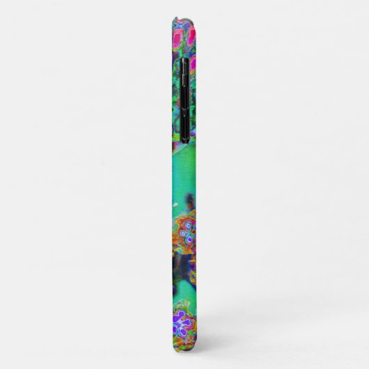 Psychedelic Abstract Groovy Paars Sedum Case-Mate iPhone Case (Achterkant/links)