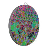 Psychedelic Abstract Groovy Paars Sedum Dartbord (Voorkant Links)