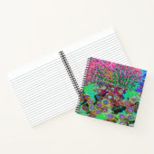 Psychedelic Abstract Groovy Paars Sedum Notitieboek (Binnen)
