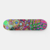 Psychedelic Abstract Groovy Paars Sedum Persoonlijk Skateboard (Horizontaal)