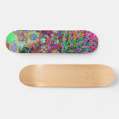 Psychedelic Abstract Groovy Paars Sedum Persoonlijk Skateboard (Horizontaal)