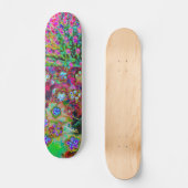 Psychedelic Abstract Groovy Paars Sedum Persoonlijk Skateboard (Voorkant)