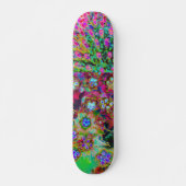 Psychedelic Abstract Groovy Paars Sedum Persoonlijk Skateboard (Voorkant)