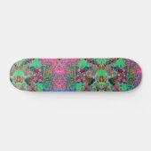 Psychedelic Abstract Groovy Paars Sedum Persoonlijk Skateboard (Horizontaal)