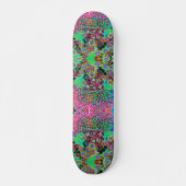 Psychedelic Abstract Groovy Paars Sedum Persoonlijk Skateboard (Voorkant)