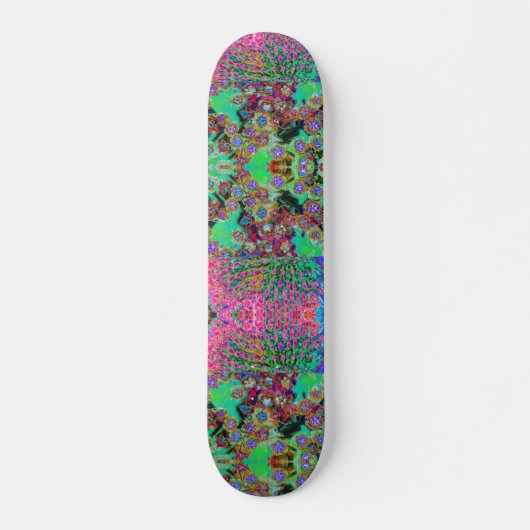 Psychedelic Abstract Groovy Paars Sedum Persoonlijk Skateboard (Voorkant)
