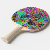 Psychedelic Abstract Groovy Paars Sedum Tafeltennisbatje (Voorkant Gekanteld)