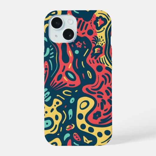 Psychedelic Abstract iPhone 15 Case (Achterkant)