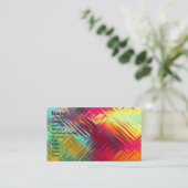 Psychedelic Abstract kleurig patroon Visitekaartje (Staand voorkant)