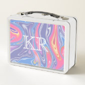 Psychedelic Abstract Marble Pastel Pattern Initiaa (Achterkant)