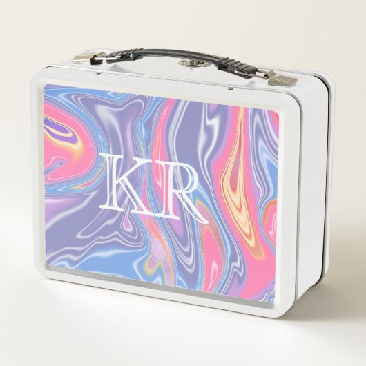 Psychedelic Abstract Marble Pastel Pattern Initiaa (Achterkant)