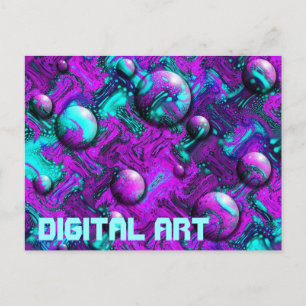 Psychedelic Abstract met het Briefkaart van Bubble