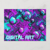 Psychedelic Abstract met het Briefkaart van Bubble (Voorkant)
