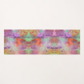 Psychedelic abstract munt groen sinaasappel paarse yogamat (Voorkant (horizontaal))