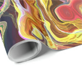 Psychedelic Abstract Neon Cellular Electric Art Cadeaupapier (Rol Hoek)