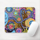 Psychedelic abstract patroonmousepad muismat (Met muis)