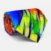 Psychedelic Abstract Stropdas (Opgerold)