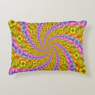 Psychedelic Abstract Vortex Accent Pillow Accent Kussen