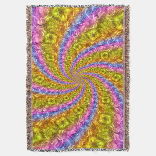 Psychedelic Abstract Vortex trotand Deken (Voorkant Verticaal)