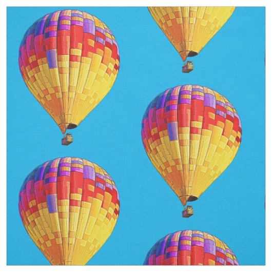 Psychedelic Abstracte Flying Hot Air ballon Stof (Swatch)