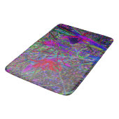 Psychedelic Abstracte regenboogkleuren Lily Garden Badmat (Gekanteld)