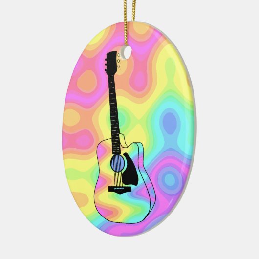 Psychedelic Acoustic Guitar Keramisch Ornament (Links)