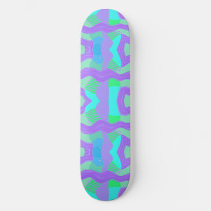 Psychedelic African Patchwork: groen Lila blauw Persoonlijk Skateboard