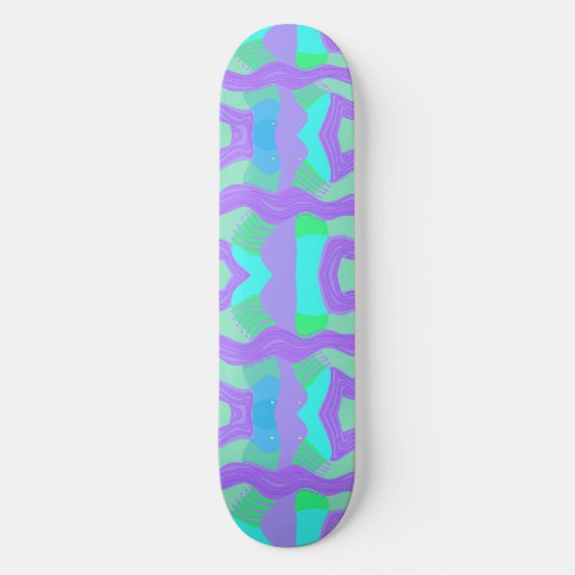 Psychedelic African Patchwork: groen Lila blauw Persoonlijk Skateboard (Voorkant)
