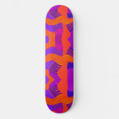 Psychedelic African Patchwork - Paarse Oranje Blau Persoonlijk Skateboard (Voorkant)