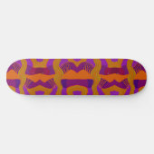 Psychedelic African Patchwork: Paarse Oranje olijv Persoonlijk Skateboard (Horizontaal)